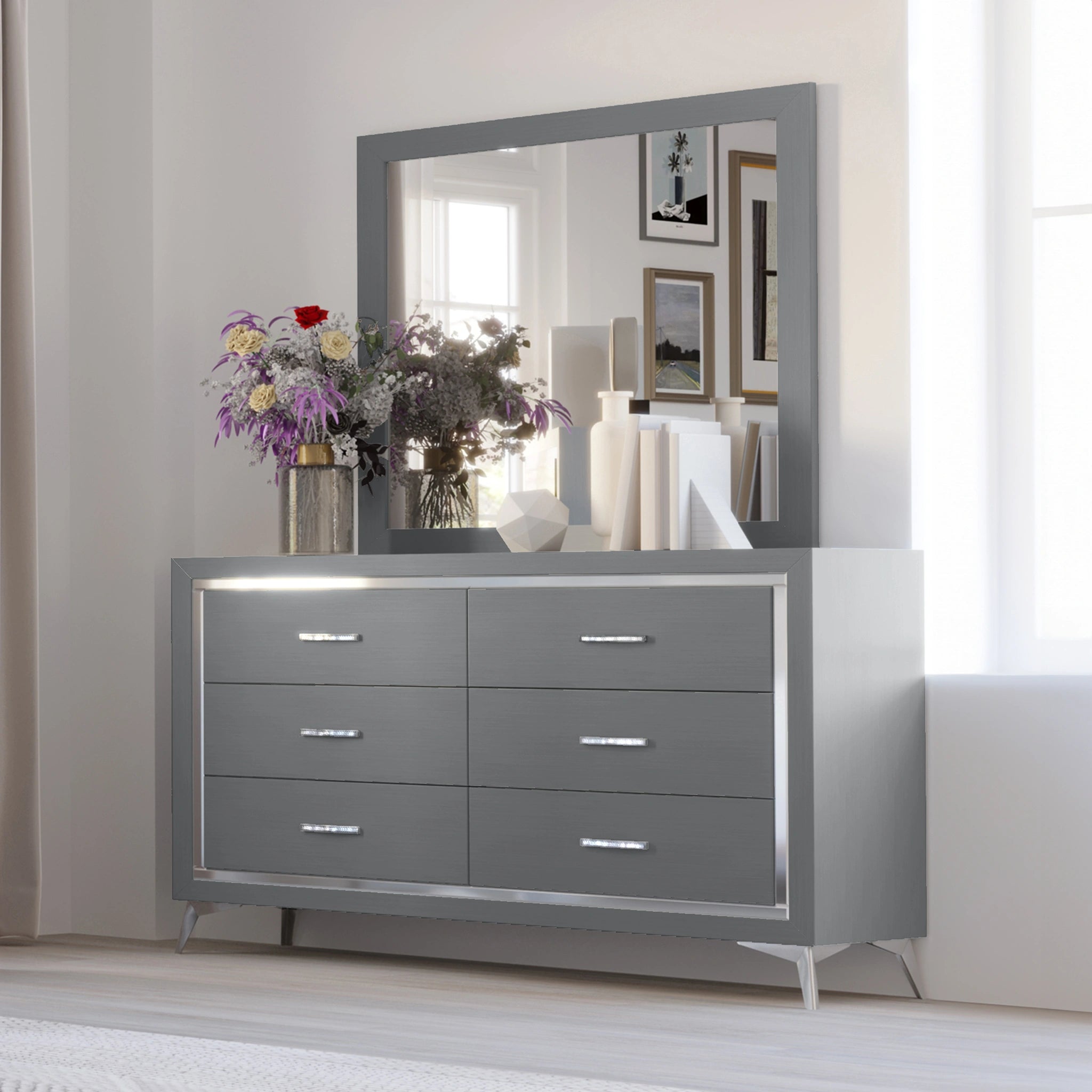 Huxley Mirror-Gray