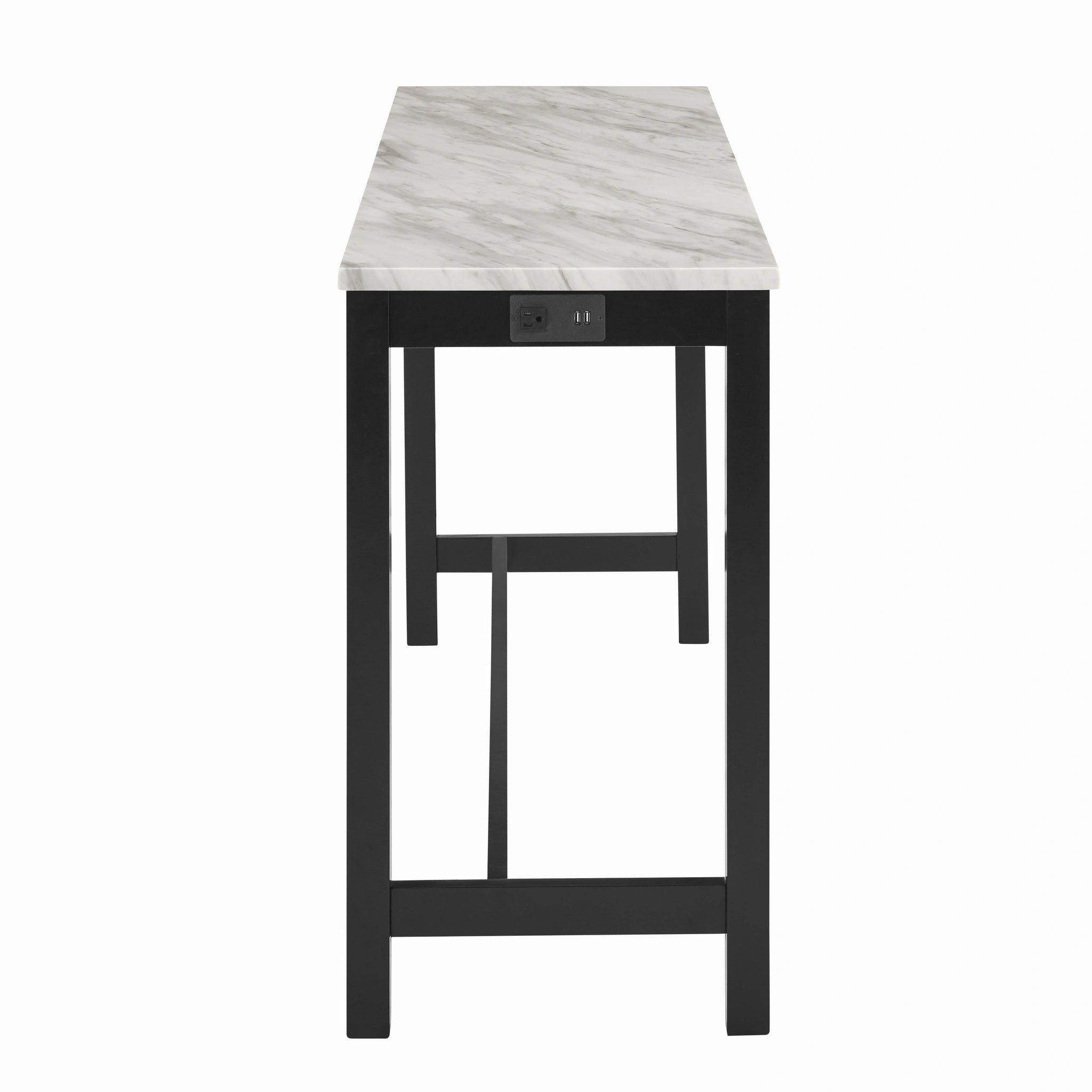 Celeste Theater Bar Table W/ 3 Stools-Blue