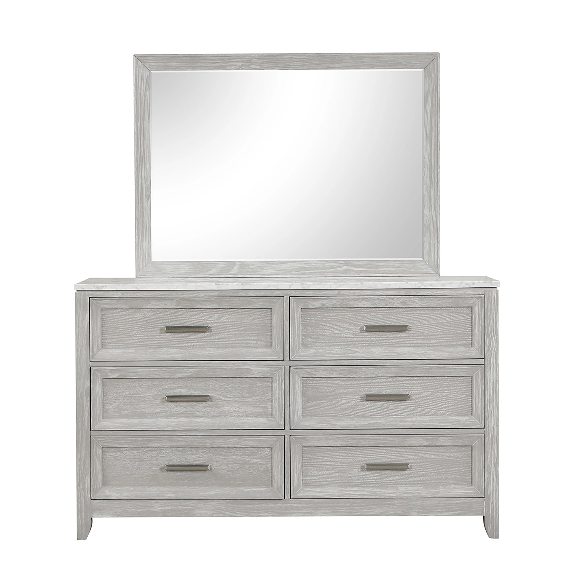 Fiona Landscape Mirror-Mist Gray