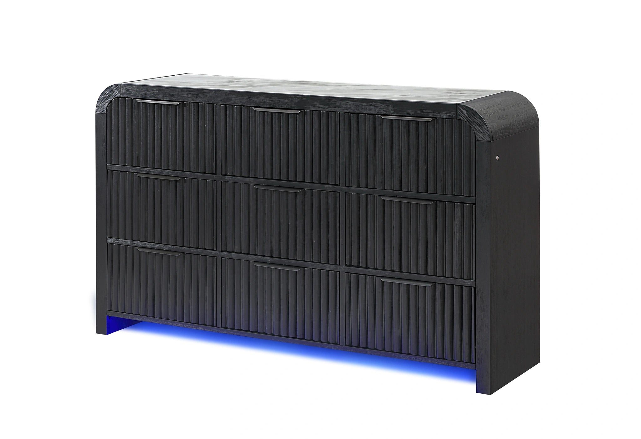 Beckett White-Black Dresser W/ LED